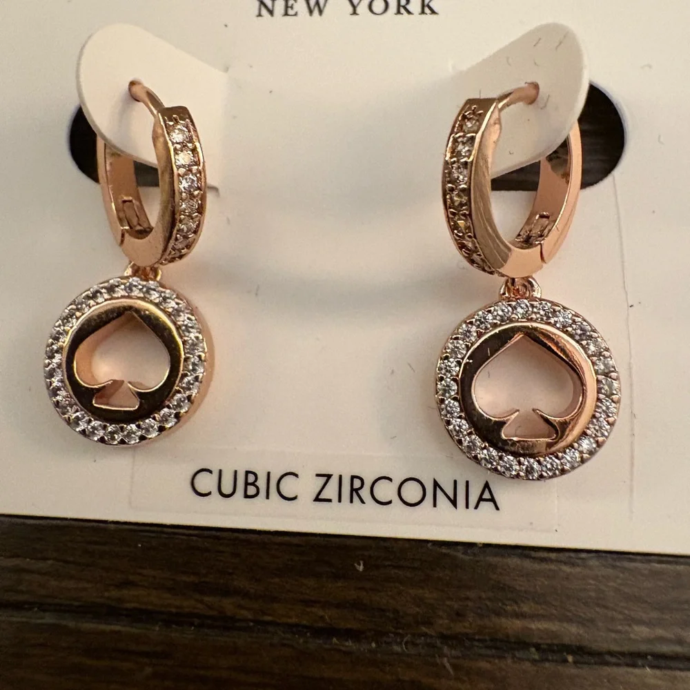 NEW Kate Spade rose gold earrings